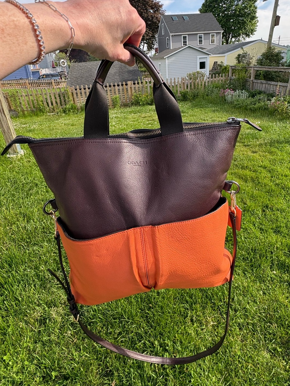 Coach Charles Fold Over Tote. F11740.